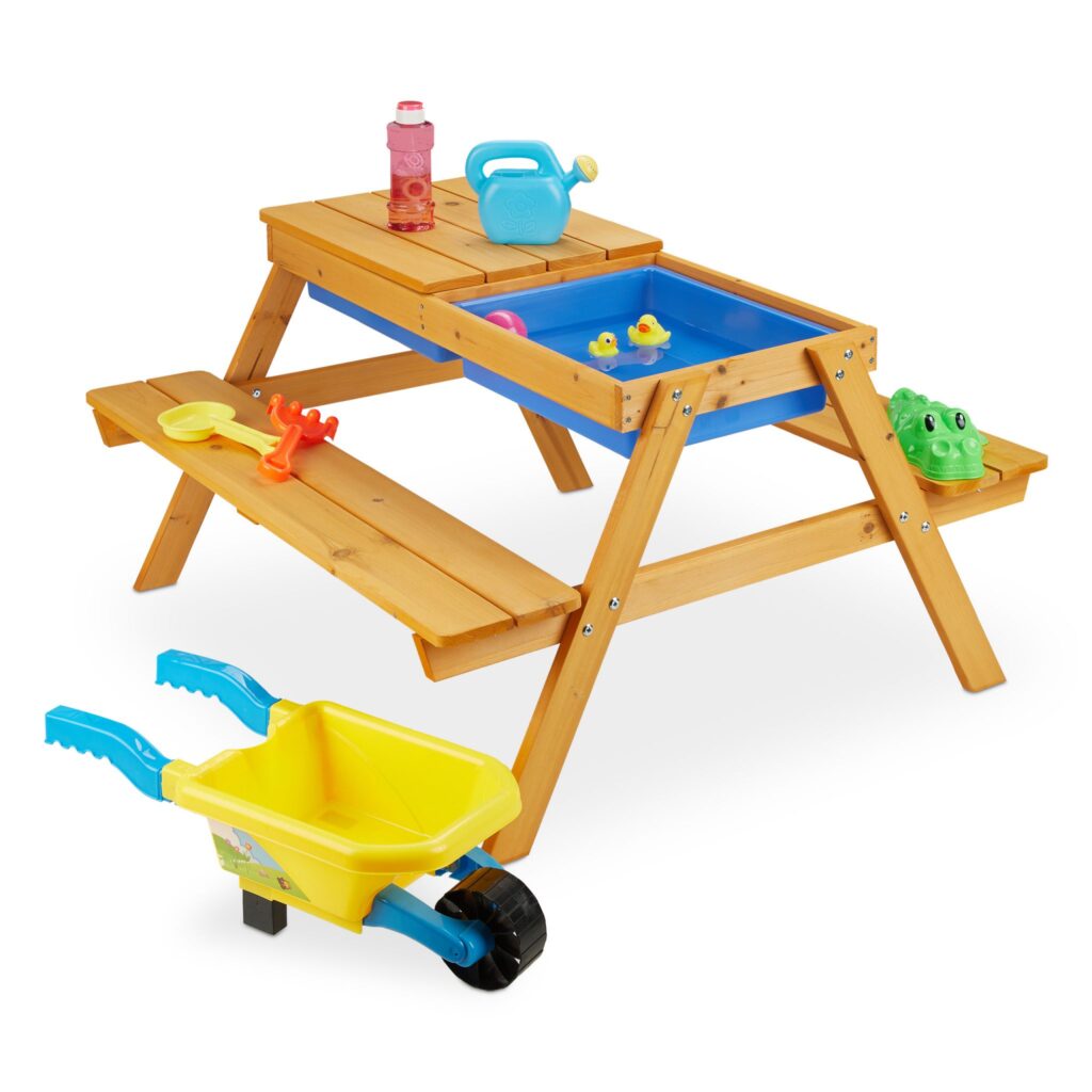 CHILDREN'S OUTDOOR TABLE WITH MUD KITCHEN LENDELA