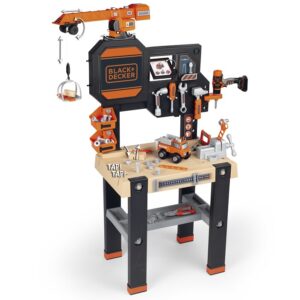 SMOBY Black&Deckeri töökoda koos kraanaga + 94 tarvikut