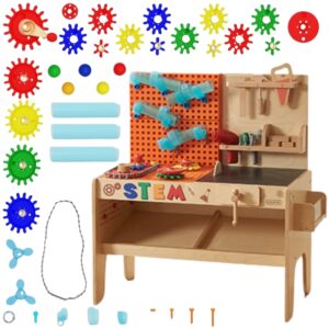 MASTERKIDZ XXL Montessori STEM puidutöökoda koos tööriistade ja tarvikutega