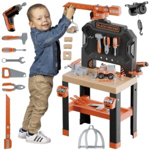 SMOBY töötuba Black+Decker Bricolo ehituskraanaga