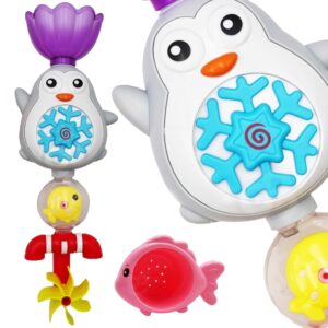 WOOPIE BABY Penguin Bath Water Toy kalarull + Overflow Cup