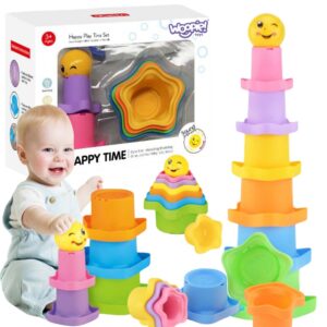 WOOPIE BABY püramiidi sensoorsed tassid Tähed + pall