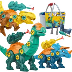 WOOPIE dinosauruste kokkupanekukomplekt 3 tk ehituskomplekt karbis + puur ja kruvikeeraja