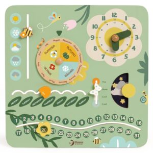 CLASSIC WORLD Puidust manipuleeriv tahvel "Minu esimene kalender" Lastekell