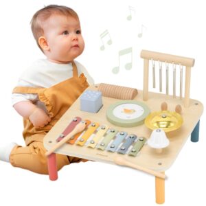 Viga puidust hariv muusikaline sensoorne laud 7in1