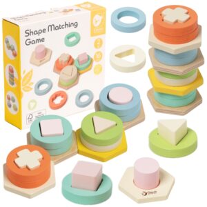 KLASSIKALINE MAAILMA sorteerija Montessori kujundite ja värvide tornimõistatus