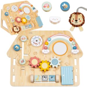 TOOKY TOY Suur puidust manipuleeriv lauamaja – tegevuskeskus