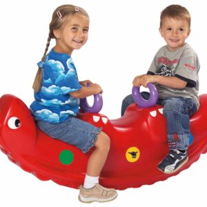 SUUR rokkiv dinosaurus, mitme inimesega