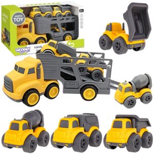 WOOPIE puksiirautode komplekt 4in1 ehitussõidukid