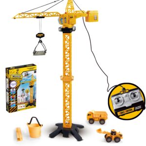 WOOPIE Crane kaugjuhtimispuldiga kraana 103 cm R/C veoauto ekskavaator + 4 tarvikut