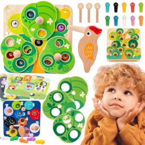 TOOKY TOY Puidust arkaadmäng 2in1 Tõmmake välja lastele mõeldud ussid