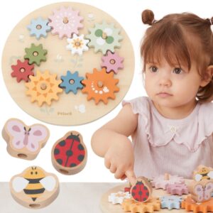 VIGA PolarB puidust värvilised hammasrattad Montessori