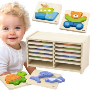 Viga Toys Puidust pusle 12 lauaga