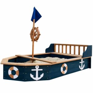 AXI puidust liivakast piraadilaev Doris koos hoiuruumiga + kattega 153 cm