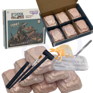 WOOPIE Dinosaur Dig 6 juhuslikku dinosauruse skeleti figuuri