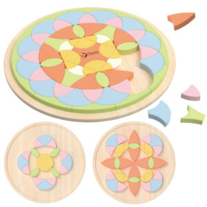 CLASSIC WORLD PASTELNE MANDALA MONTESSORI PUIDUST PUSLE