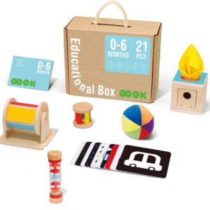 TOOKY TOY MONTESSORI SENSOORNE ÕPPEKAST XXL 6-IN-1 0–6 KUUD