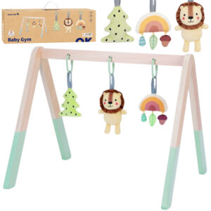 TOOKY TOY PUIDUST MÄNGUKAAR 3 RIPPUVA MÄNGUASJAGA