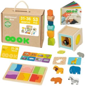 WOOPIE GREEN MONTESSORI ÕPPEKOMPLEKT 7IN1 SENSOORNE BOX 31–36 KUUD